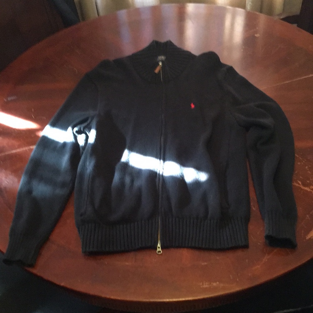 Polo zip up sweater